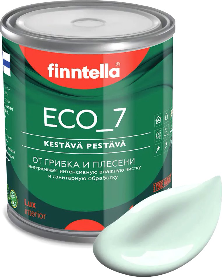 

Краска Finntella Eco 7 Lintu F-09-2-1-FL040 0.9 л (бледно-бирюзовый)
