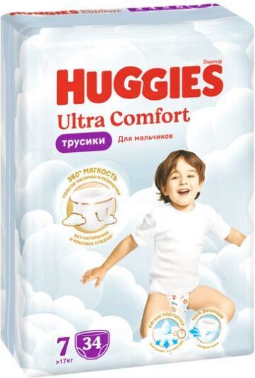 

Трусики-подгузники Huggies Ultra Comfort Mega 7 Boy (34 шт)