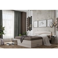 Кровать MLK Валенсия 900 (ясень светлый/ясень темный)