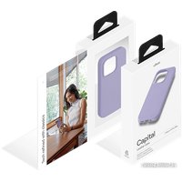 Чехол для телефона uBear Capital Leather для iPhone 15 Pro Max (лавандовый)