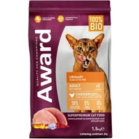 Сухой корм для кошек Award Adult Urinary (для профилактики мочекаменной болезни с курицей с добавлением клюквы, цикория и рыбьего жира) 1.5 кг