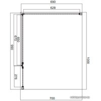 Душевой уголок Omnires Manhattan ADC10X-A+ADR70X