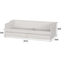 Кровать NN мебель КР 1 90х200 (ясень анкор светлый)