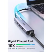 USB-хаб Ugreen CM475 USB C to Ethernet 60600