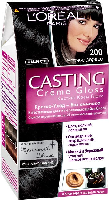 

Крем-краска для волос L'Oreal Casting Creme Gloss 200 Черное дерево