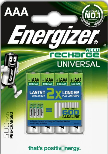 

Аккумулятор Energizer Recharge Universal AAA 500mAh 4 шт.