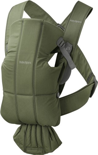 Рюкзак-переноска BabyBjorn Mini Cotton 0210.40 (woven dark green)