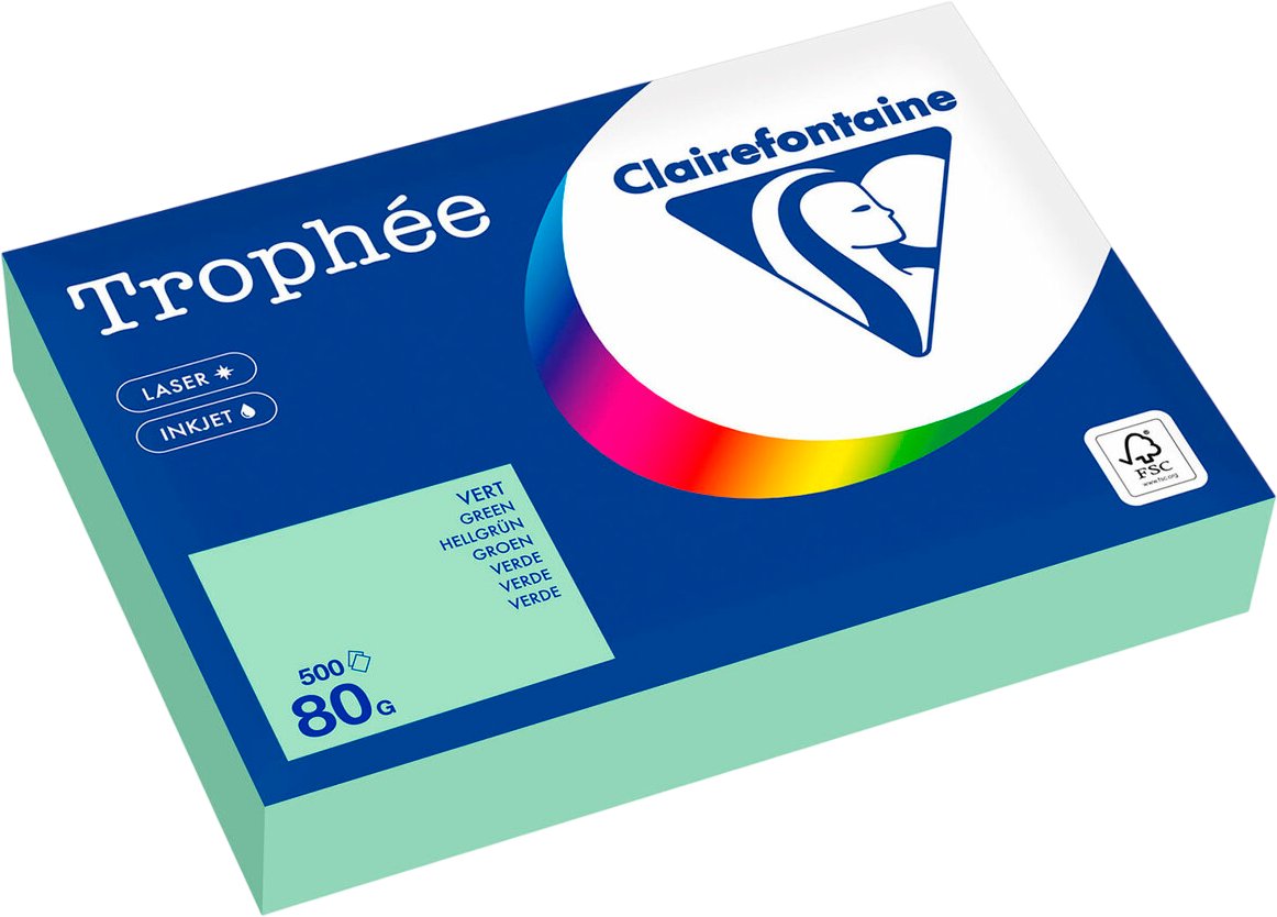 

Офисная бумага Clairefontaine А4 80г/м2 1975PC (500л, пастельный зеленый)
