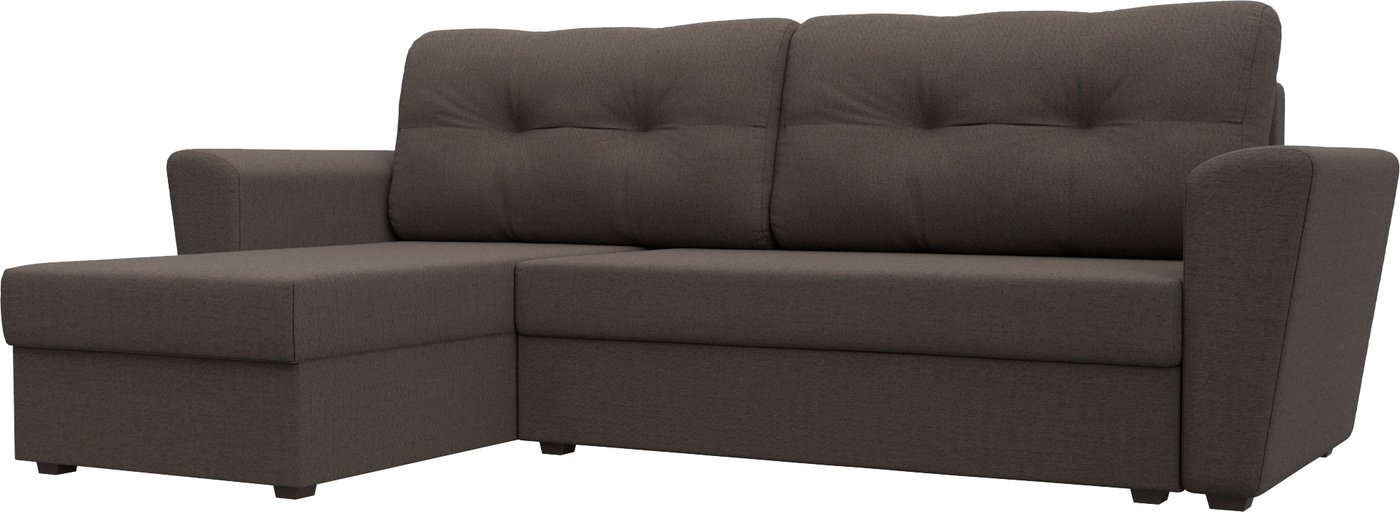 

Угловой диван Лига диванов Амстердам Лайт левый 121168L (рогожка амур коричневый)