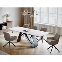 Кухонный стол Signal Diuna DIUNABC160 (белый/черный матовый)