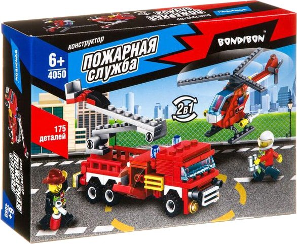 

Конструктор Bondibon Пожарная Служба. Вертолет. Машина ВВ4050