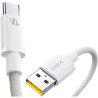 Кабель Baseus Graphene Series Fast Charging 100W USB Type-A - USB Type-C (1 м, белый)