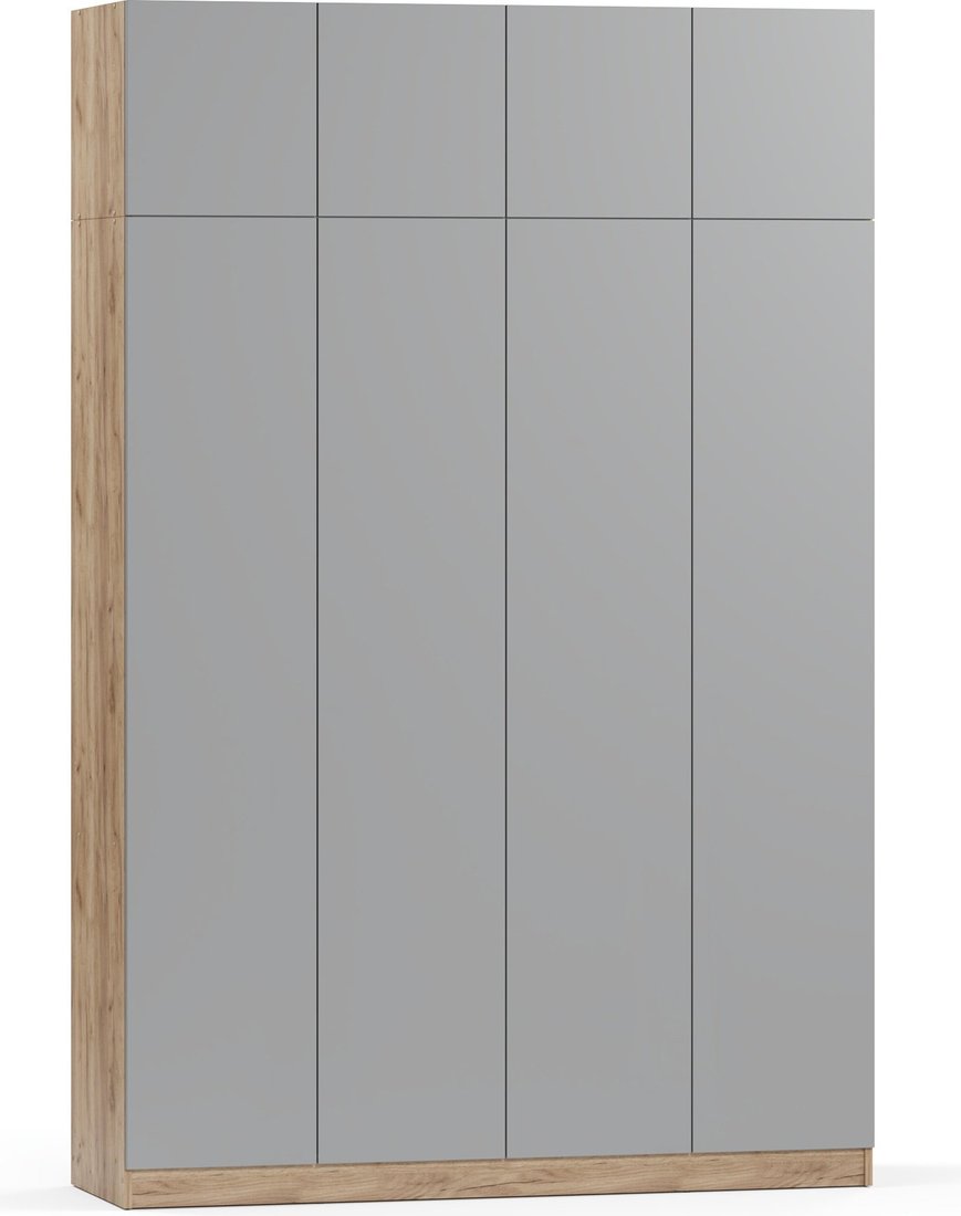 Шкаф распашной Soma Lord Lite 160x240 (дуб крафт золотой/серый)