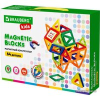 Магнитный конструктор BRAUBERG 663847 Kids Magnetic Big Blocks-64