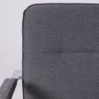 Офисный стул AksHome Samba AKS-1 (Leto 68 темно-серая ткань, мягкие подлокотники)