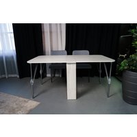 Стол-книга Stoloff Мечта 1600x850 (сосна лофт, опоры складные, углы закругленные с роликами и ручками)