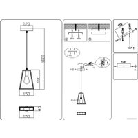 Подвесная люстра Ambrella light Traditional TR80497 BK/LW