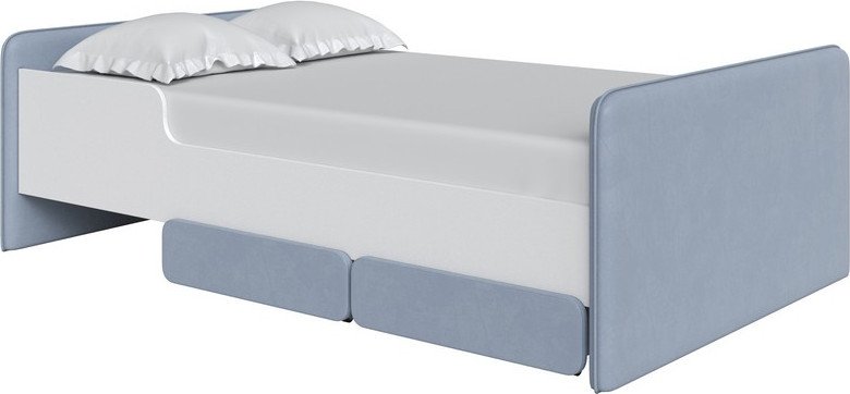 

Кровать PROxSON Mika 90x200 (белый/Manhattan 12 тихий океан)