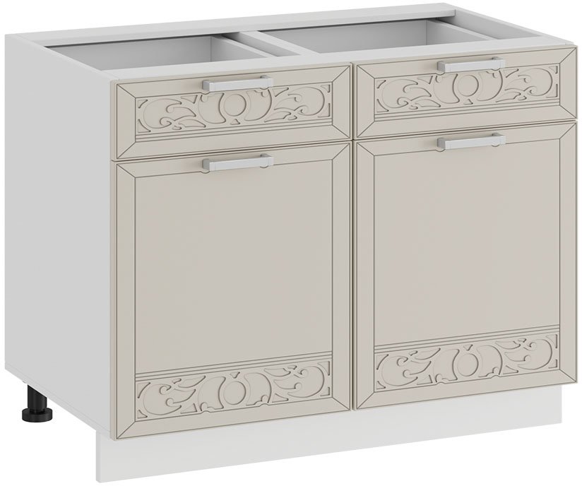 

Шкаф напольный Трия Долорес 1Н8Я1 (белый/кремовый)