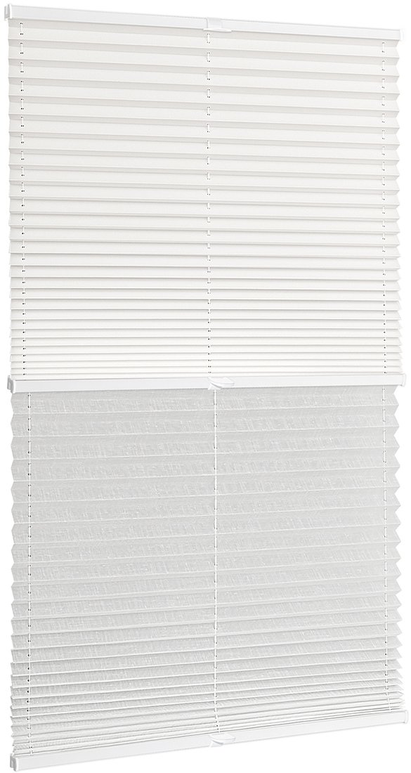 

Плиссе Delfa Basic Uni СПШ-3116/3504 Plain Transparent (62x160, белый/белый)