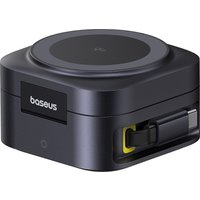 Сетевое зарядное Baseus PicoGo Series 2-in-1 Magnetic Wireless Charger Qi2 67W P10276800123-00 (черный)