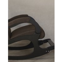 Кресло-качалка Mio Tesoro Бастион-32 (велюр коричневый/черный)