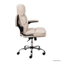 Офисное кресло AksHome Caesar Chrome (вельвет, светло-бежевый)