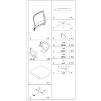  SitZone U-0385 PL (ткань, пластик, черный)