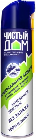 

Аэрозоль против насекомых Чистый дом Аэрозоль супер универсальный (400 мл)