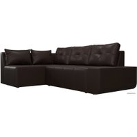 Угловой диван Mebelico Амадэус 109703 (левый, экокожа, коричневый)