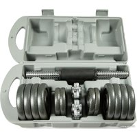 Набор гантелей AMETIST металлические в чемодане 15 кг