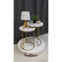 Журнальный столик Sheffilton SHT-CT7 (мрамор каррара белый/золото)