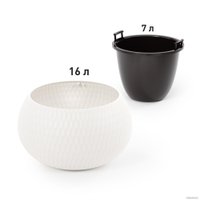 Вазон Альтернатива Жемчужина М8728 (7 л, белый)