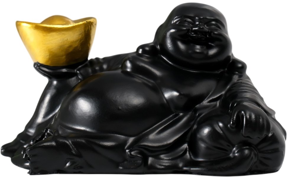 Статуэтка Sima-Land Хотей с золотым слитком, лежит на мешке 10524412