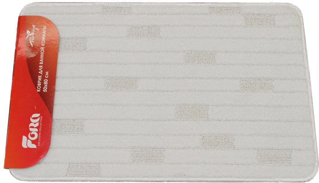 

Коврик для ванной FORA Bricks white FOR-PP-BRK50-80W