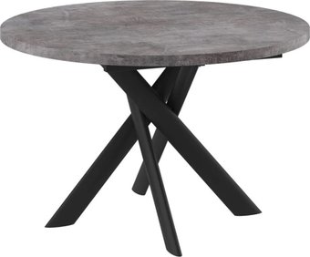 Кухонный стол Мамадома Ronaldo-120 раздвижной 120-160 (дымчатая керамика/черный)