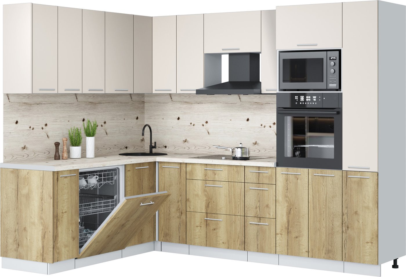 

Готовая кухня Интерлиния Мила Лайт 1.896х2.68 (персидский жемчуг/дуб золотой/бискайская сосна)