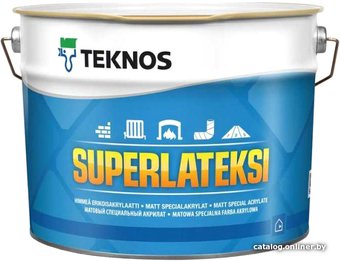Краска Teknos Superlateksi 9л (база 1)