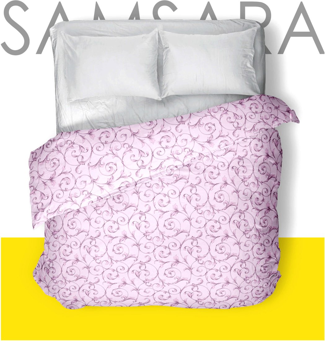 

Постельное белье Samsara Завитки розовые 175По-10 175x215 (2-спальный)