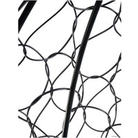 Кресло M-Group Кокос на подставке 11590403 (черный ротанг/голубая подушка)