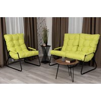 Садовый диван TetChair Ergo (рогожка с водоотталкивающей пропиткой, лайм)