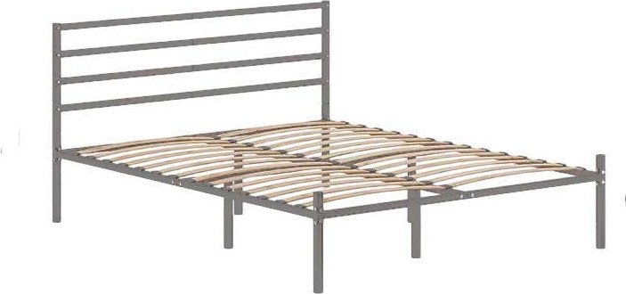 

Кровать Домаклево Металика Г4 140x200 (серый)