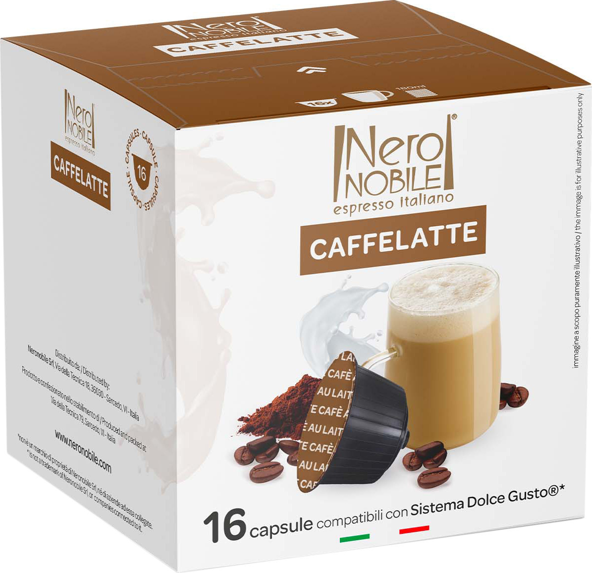 

Кофе в капсулах NeroNobile Dolce Gusto Caffelatte 16 шт