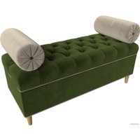 Банкетка Лига диванов Глория 113675 (микровельвет зеленый/бежевый/бежевый)