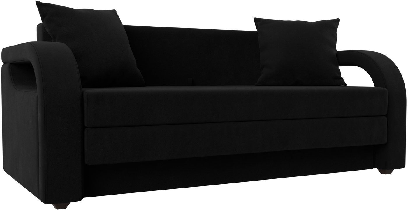 

Диван Лига диванов Лига-014 117434 (микровельвет, черный)