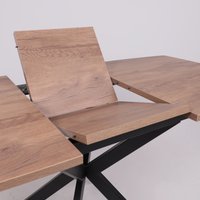 Кухонный стол AksHome Twist (дуб табачный/черный)