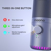 Проводной микрофон Maono DM30 (сиреневый)