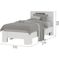 Кровать Стендмебель Хелен КР 01 90x200 (белый/белый)