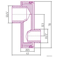 Эксцентрик Сунержа TUBE нар. р. G 1/2