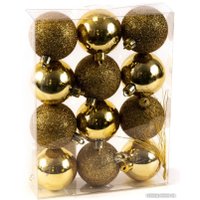 Елочная игрушка Хаузваре Трейд Экспорт Глянцевый блеск 27629580 (12шт, золото)